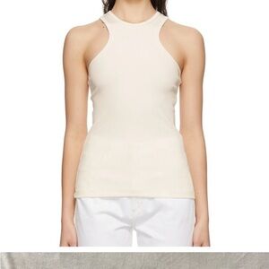 Goldsign women’s white ribbed tank